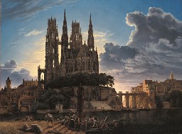 Dom Uber Einer Stadt by Karl Friedrich Schinkel