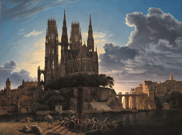 Dom Uber Einer Stadt by Karl Friedrich Schinkel